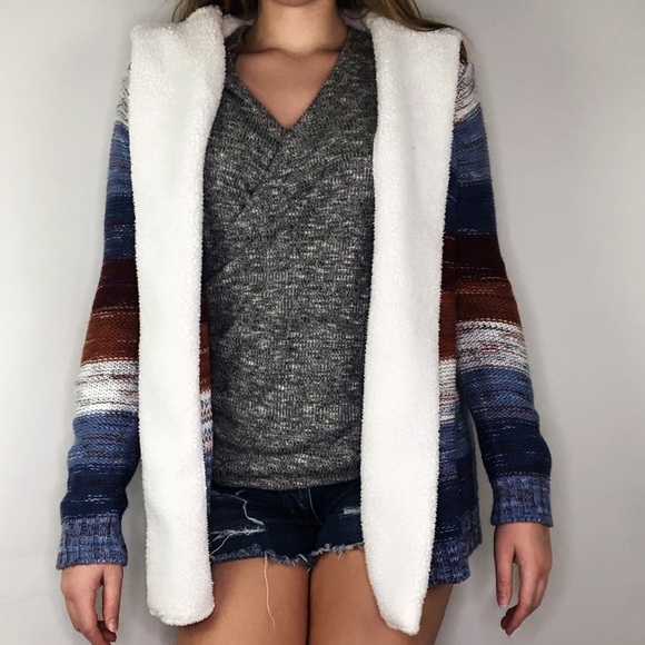 Almost Famous Sherpa Cardigan Hoodie 
